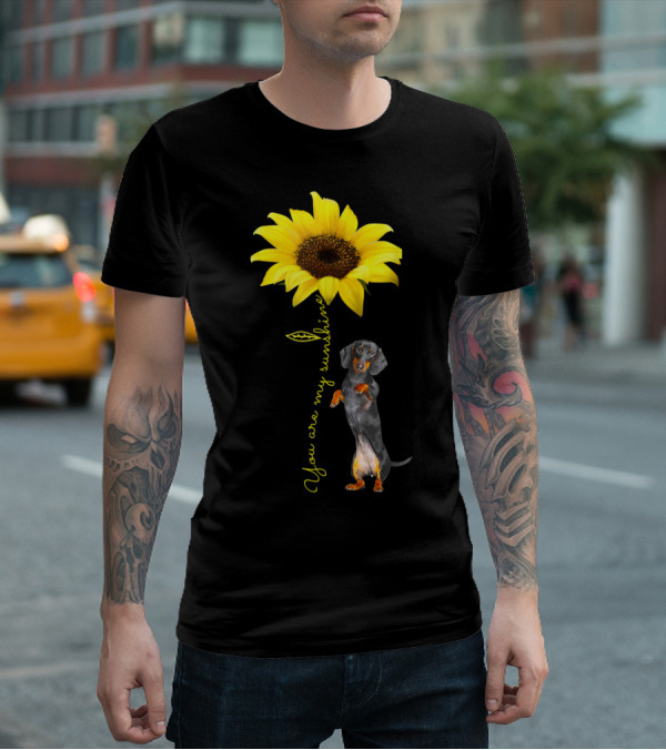 You Are My Sunshine Dachshund Doxie Mom Mother Day Sunflower T-Shirt