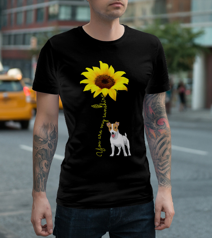 You Are My Sunshine Sunflower Jack Russell T-Shirt