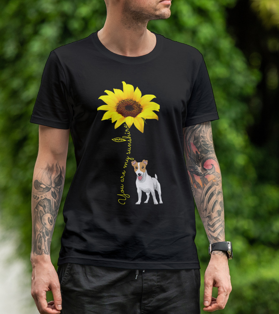 You Are My Sunshine Sunflower Jack Russell T-Shirt
