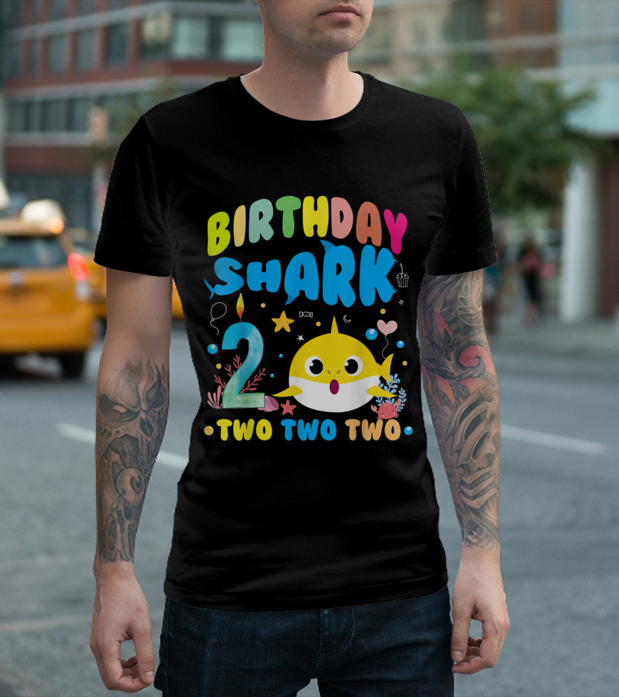 Birthday Shark 2 Two Two Two T-Shirt