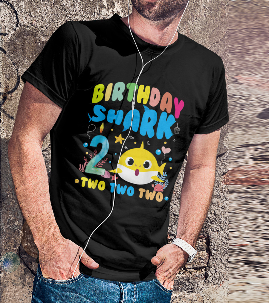 Birthday Shark 2 Two Two Two T-Shirt