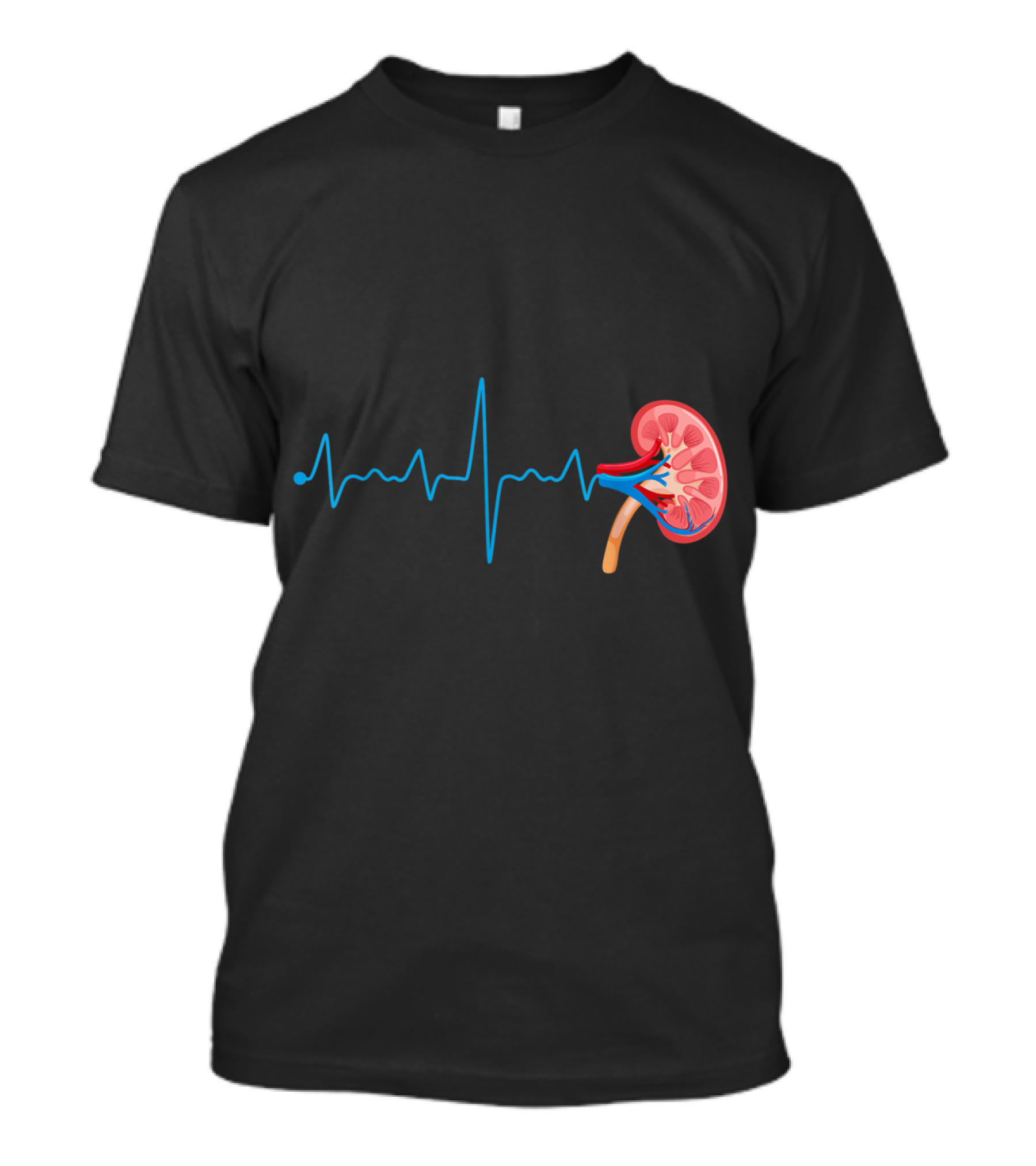 Dialysis Technician Nurse Kidney Heartbeat Pulse EKG Line T-Shirt