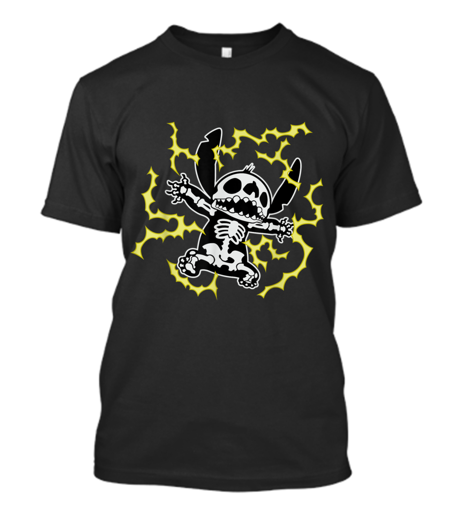 Disney Stitch Skeleton Electric Shock T-Shirt
