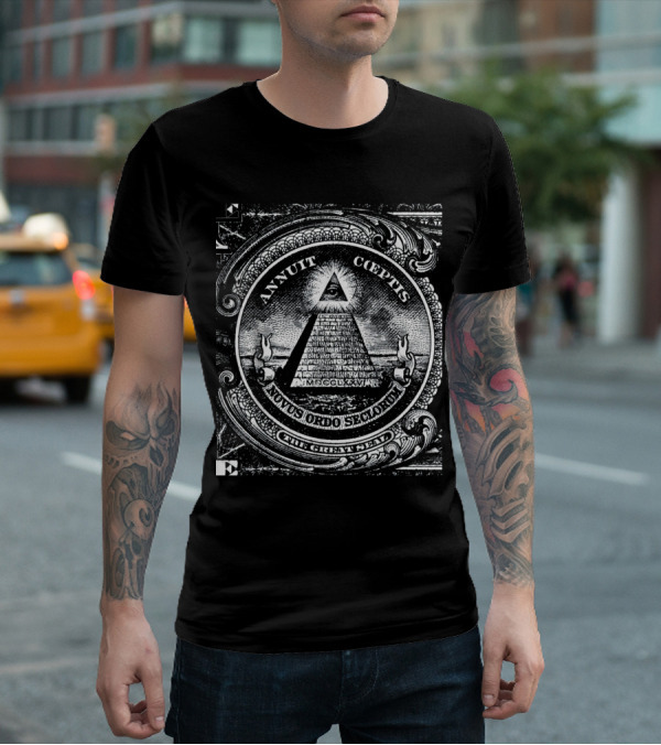 Annuit Coeptis Novus Ordo Seclorum The Great Seal Dollar Pyramid T-Shirt