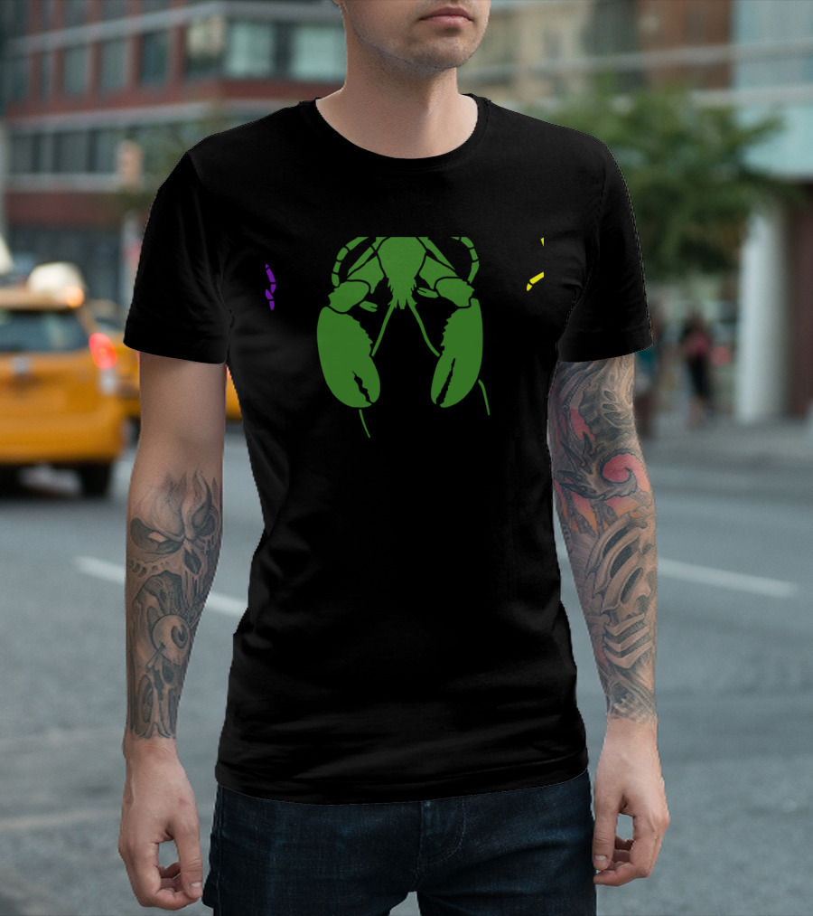 Mardi Gras Crawfish Green Claw Festive T-Shirt