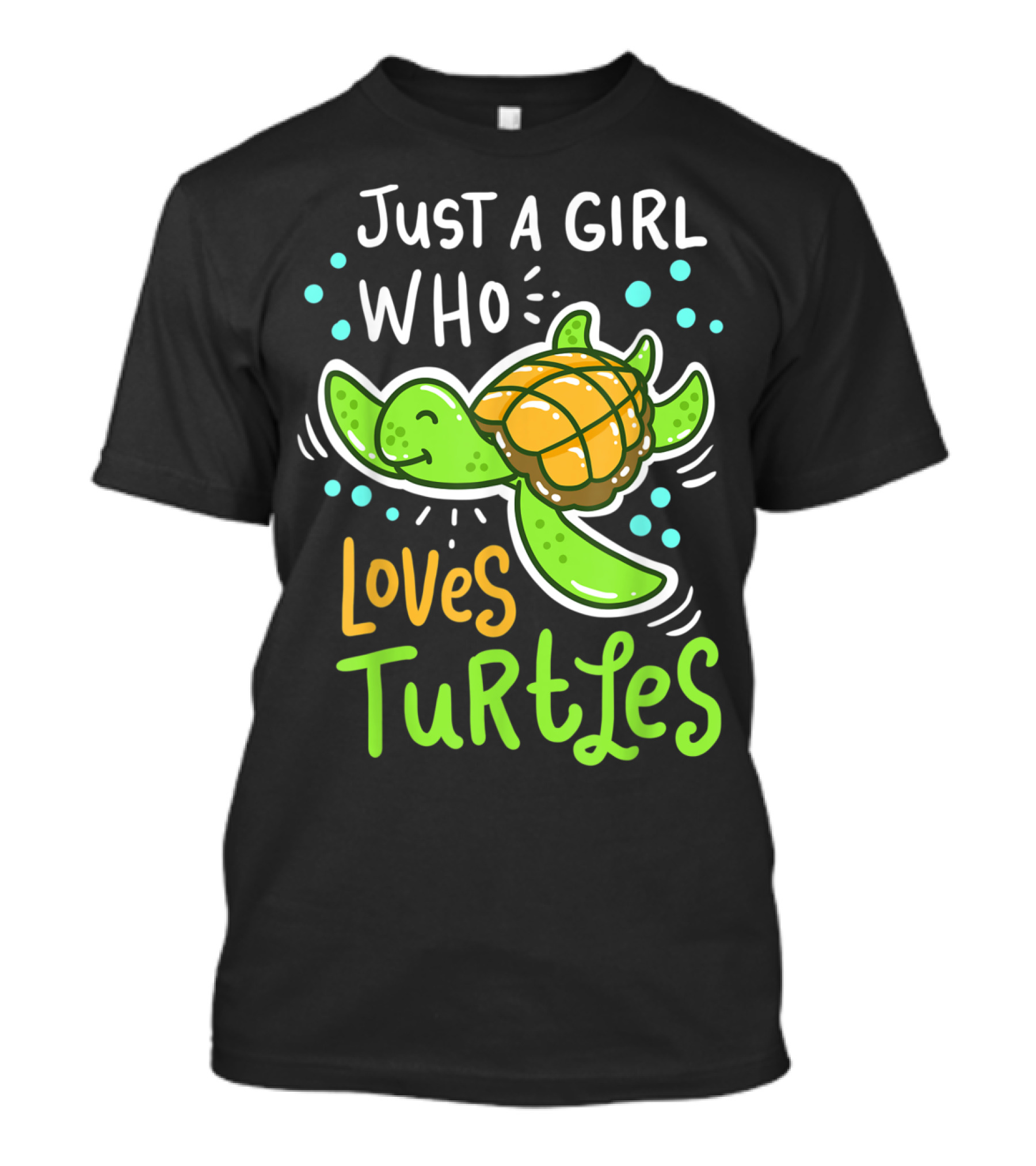 Just A Girl Who Loves Turtles Turtle Sea Animal Shelled Reptiles Tortoise T-Shirt