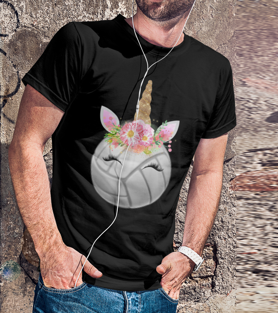 Funny Volleyball Unicorn Sport Love Girls T-Shirt
