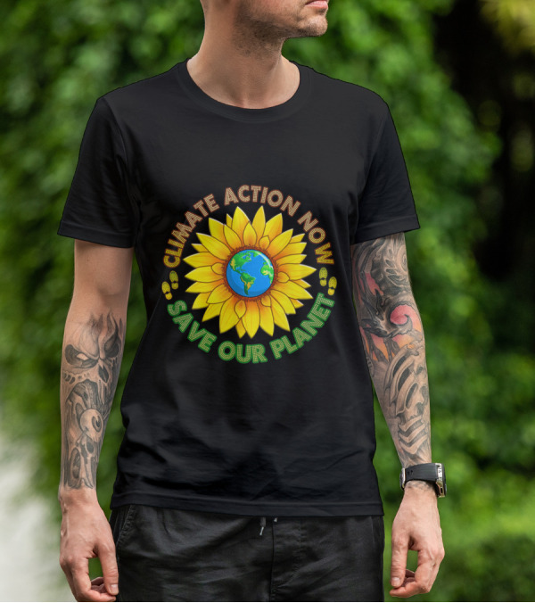 CLIMATE ACTION NOW SAVE OUR PLANET March Strike Movement Wear T-Shirt