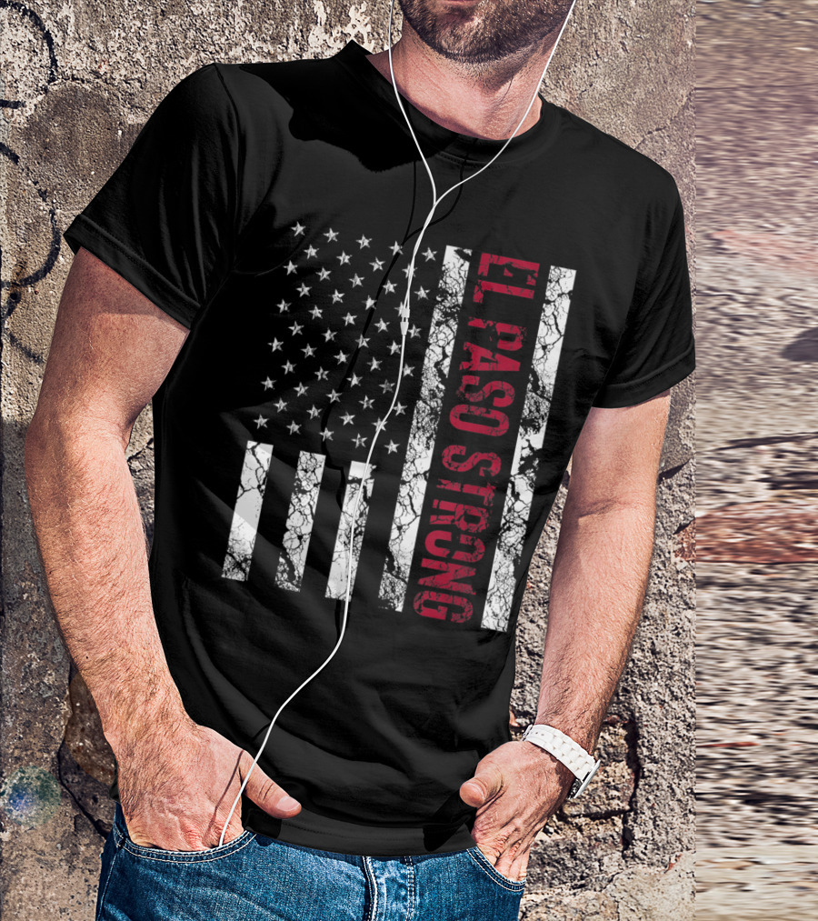 El Paso Strong Distressed American Flag T-Shirt