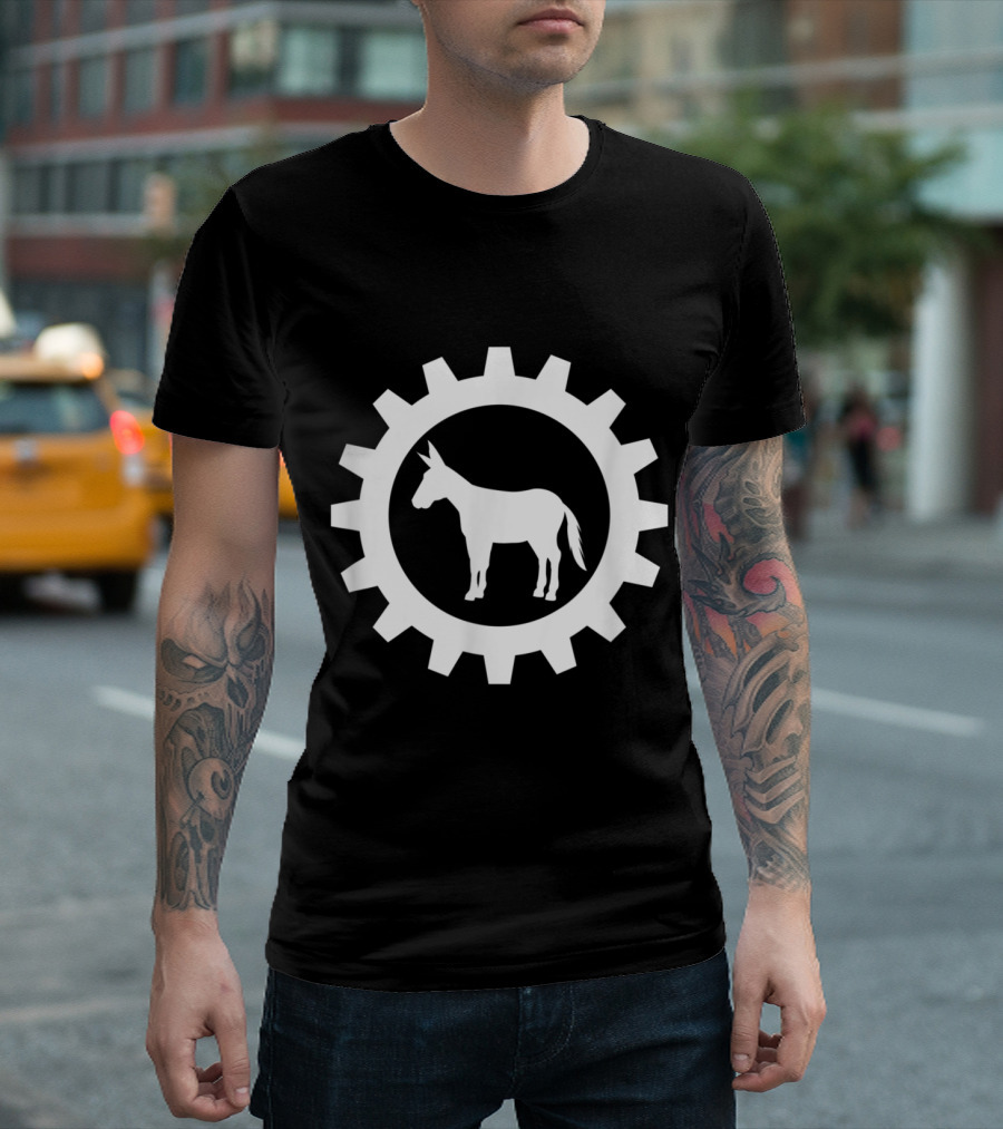 Get Your A$$ In Gear Funny Donkey Gearwheel T-Shirt