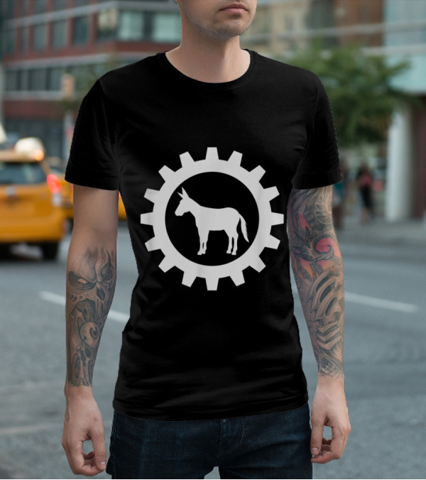 Get Your A$$ In Gear Funny Donkey Gearwheel T-Shirt