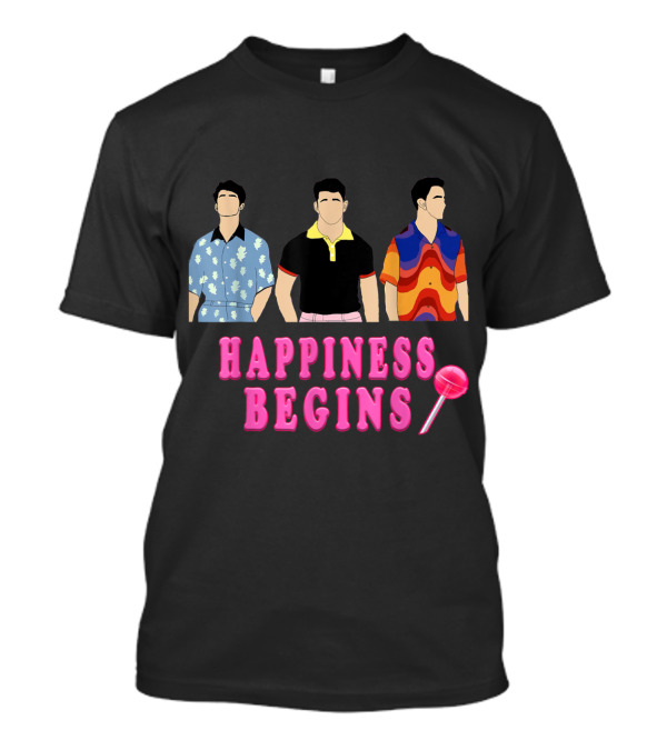 Happiness Begins Love Jonas Cool Happiness Brothers T-Shirt