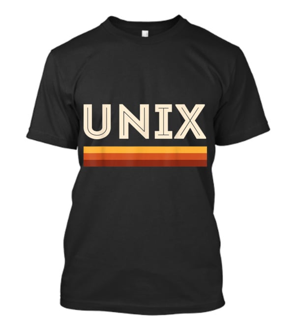 Retro Unix Vintage Sysadmin Geek Nerd Classic Bold Stripe T-Shirt