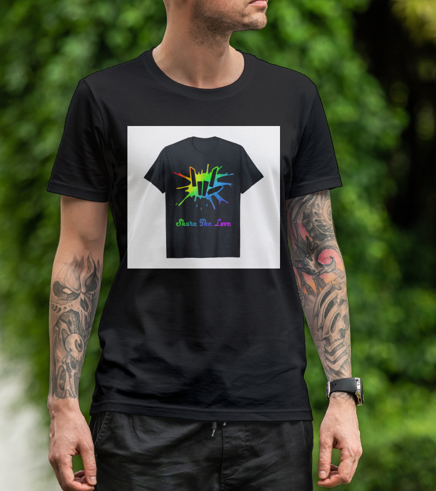 Share The Love Colorful Splash T-Shirt