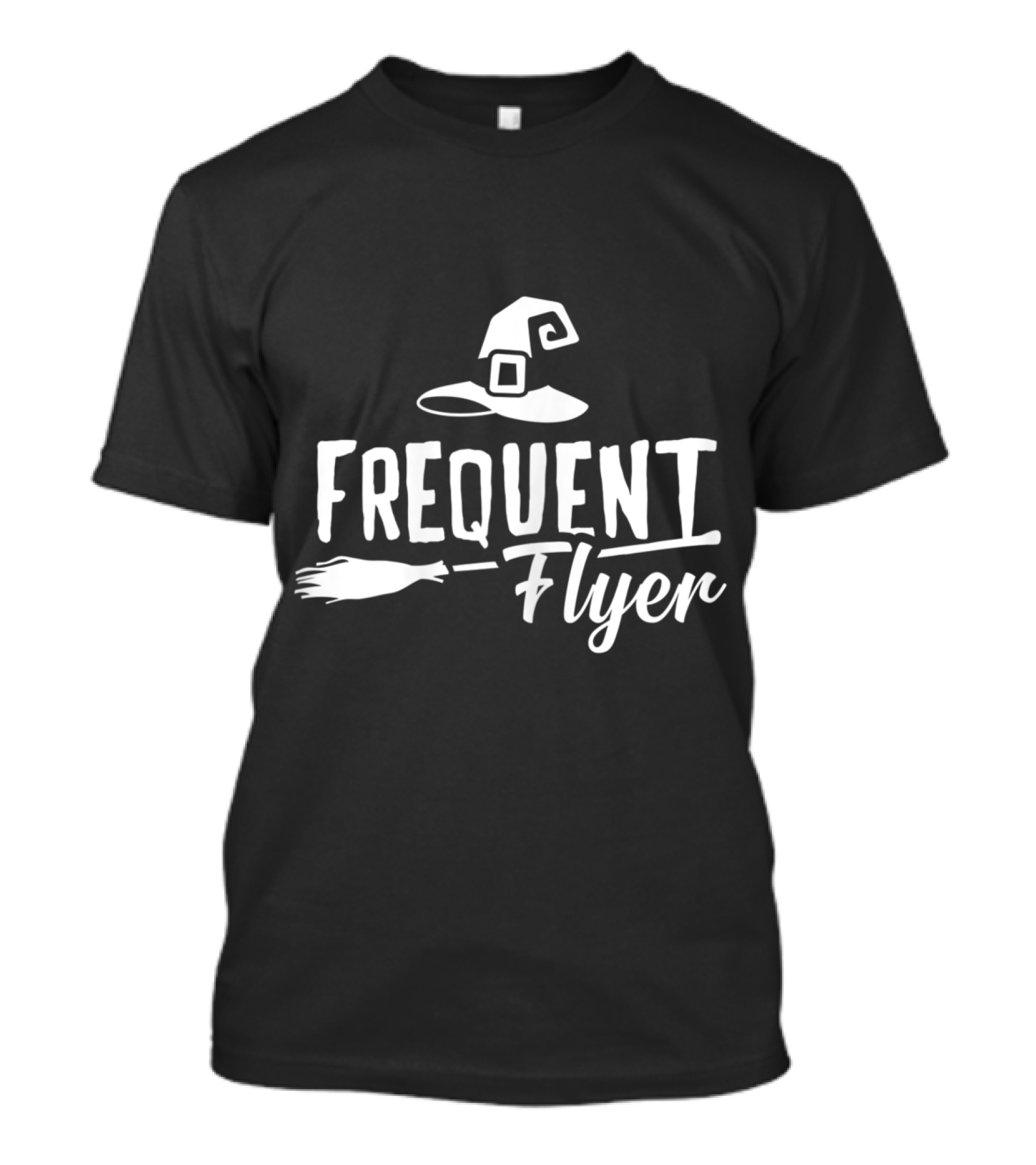 Frequent Flyer Witch Hat Broomstick Halloween Party T-Shirt