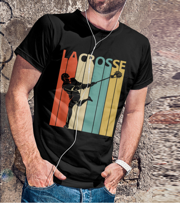 Vintage Lacrosse Retro Stripes T-Shirt