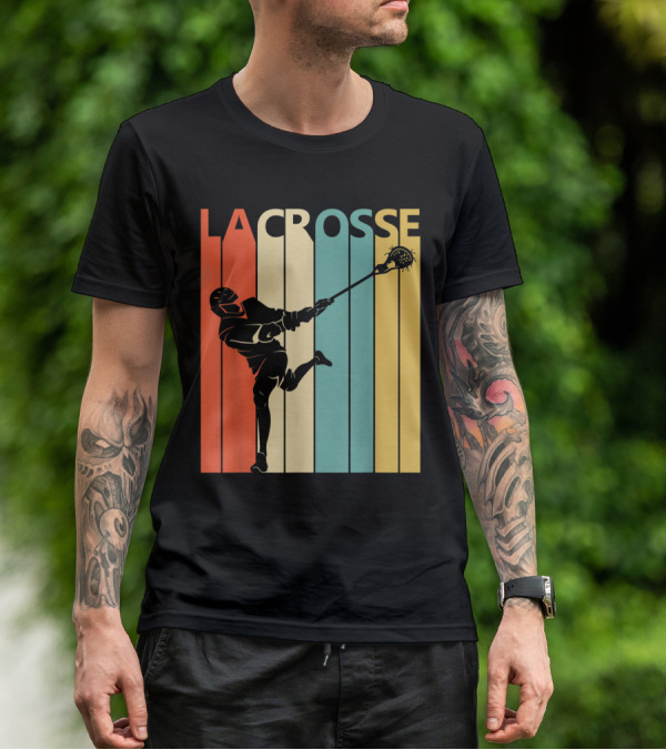 Vintage Lacrosse Retro Stripes T-Shirt