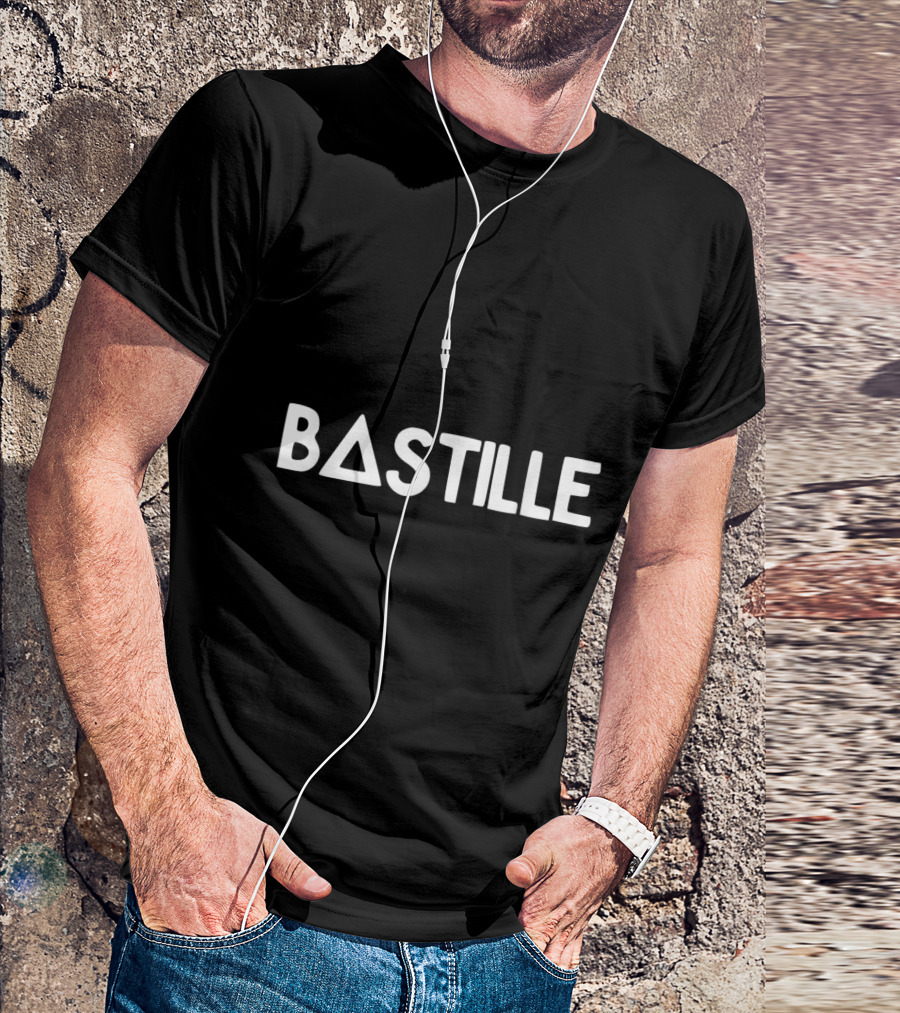 Bastille Band Text Triangle T-Shirt