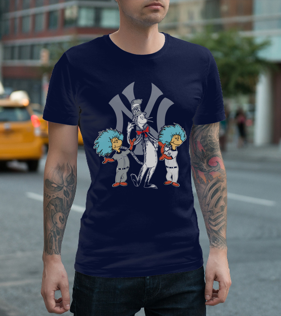 Yankees Cat In The Hat And Thing 1 Thing 2 T-Shirt