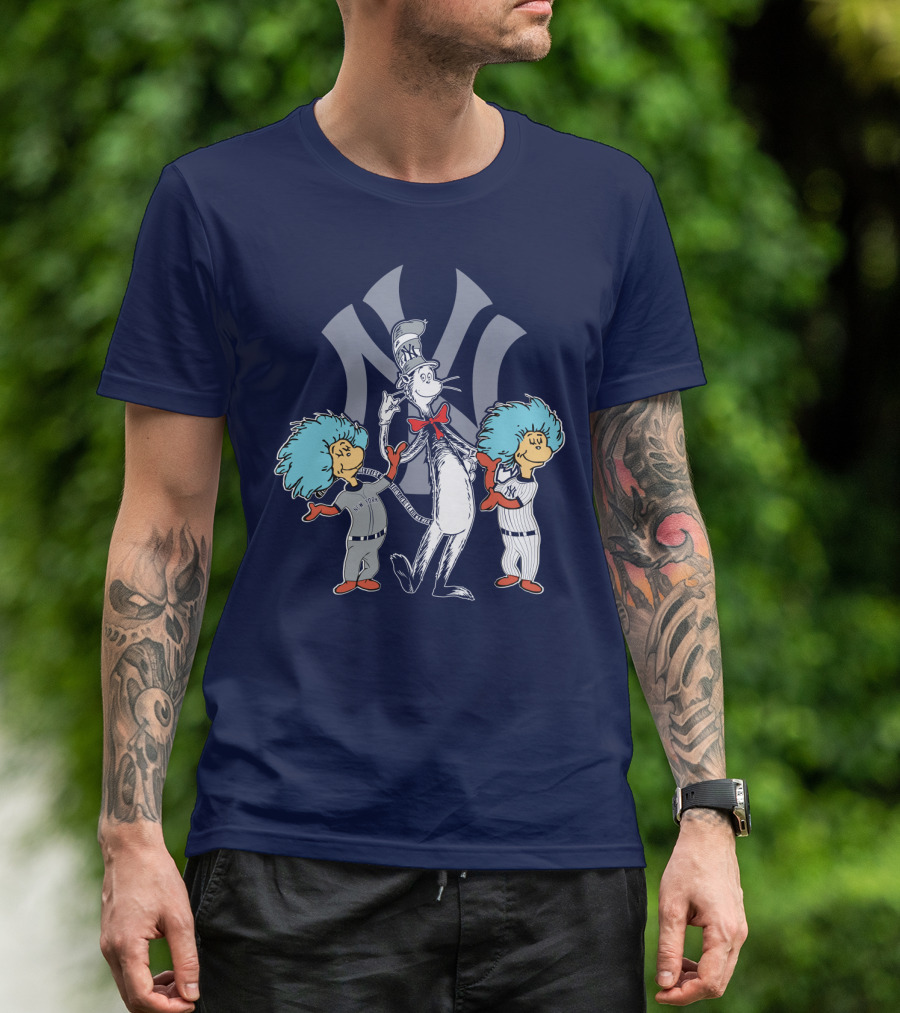 Yankees Cat In The Hat And Thing 1 Thing 2 T-Shirt