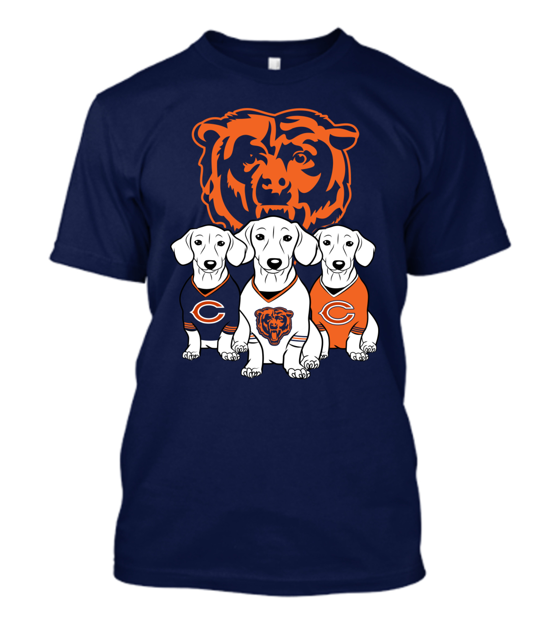 Chicago Bears Pet Lover Dachshund Dogs Football T-Shirt