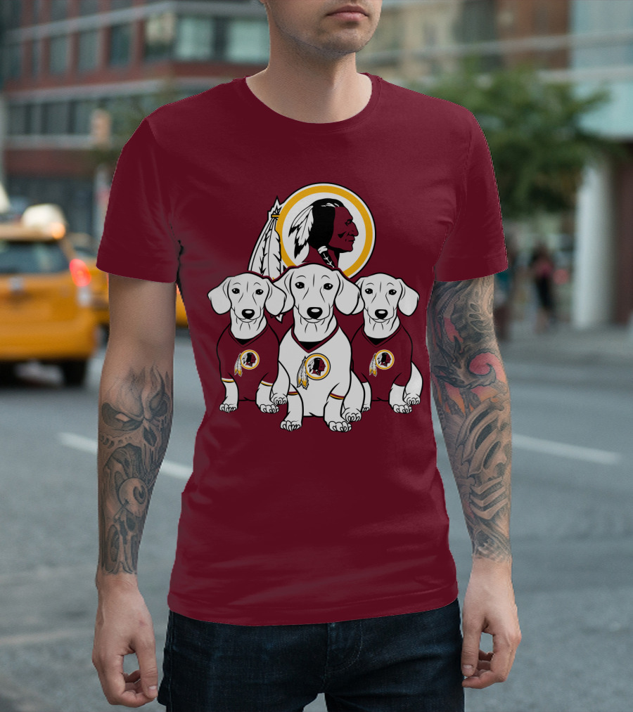 Dachshund Redskins Fan Trio T-Shirt