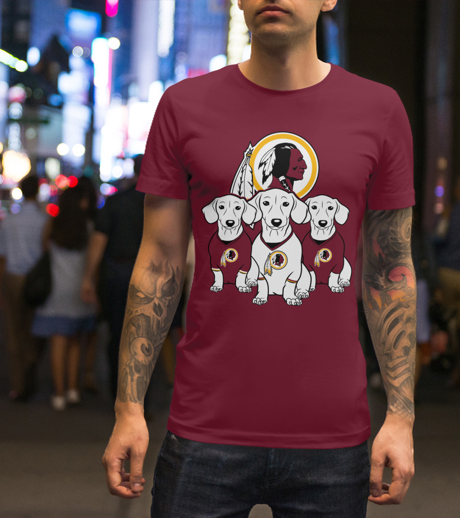 Dachshund Redskins Fan Trio T-Shirt