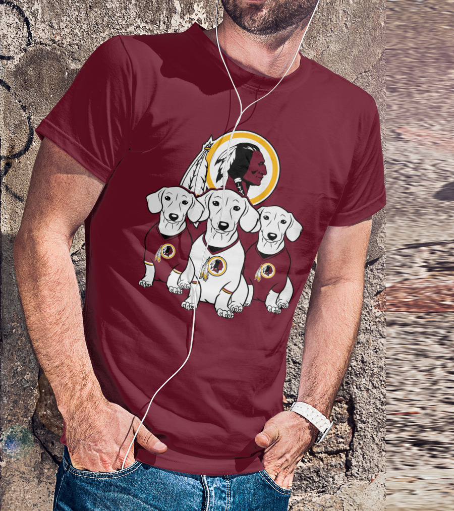 Dachshund Redskins Fan Trio T-Shirt