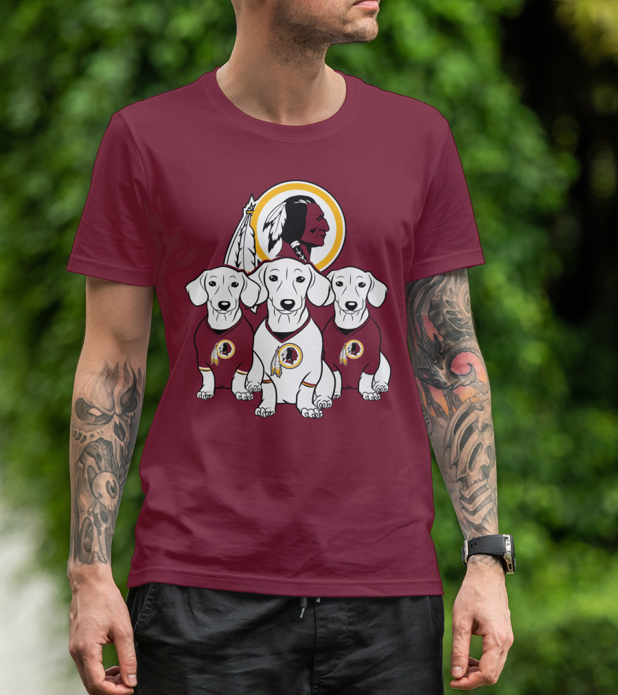 Dachshund Redskins Fan Trio T-Shirt