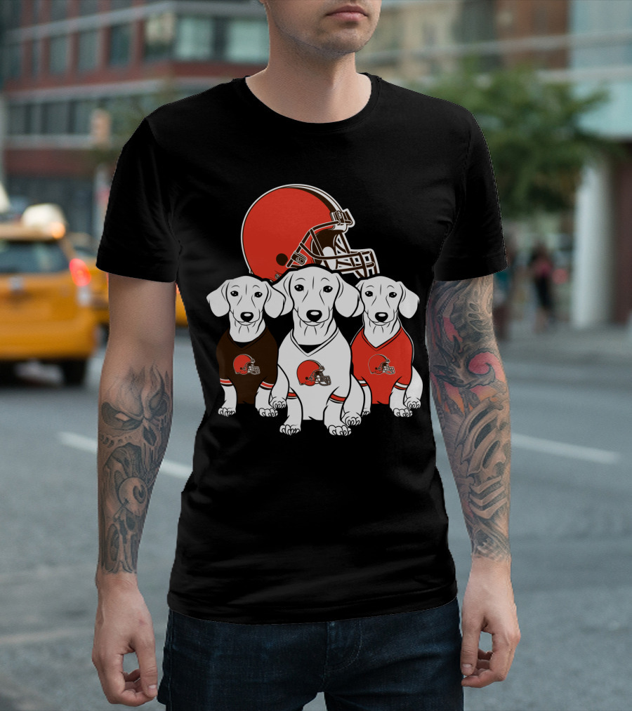 Cleveland Browns Dachshund Dog T-Shirt