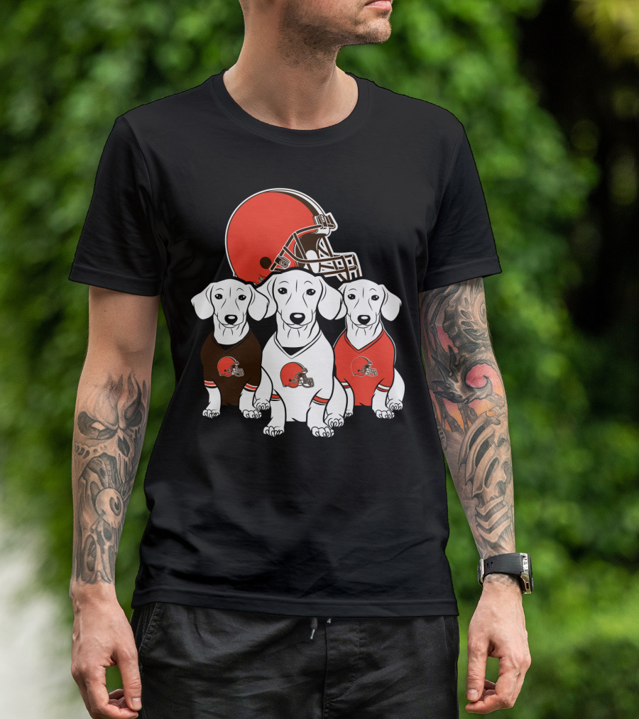 Cleveland Browns Dachshund Dog T-Shirt