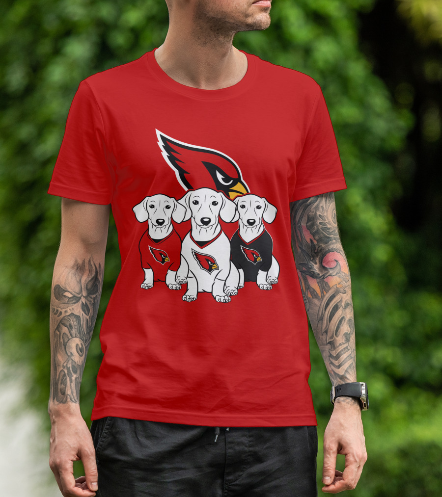 Arizona Cardinals Dachshund Trio T-Shirt