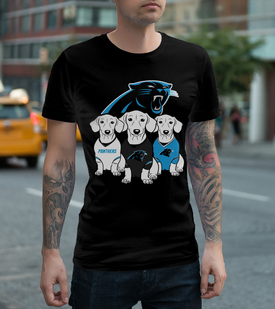 Panthers Dachshund  Dogs Trio T-Shirt