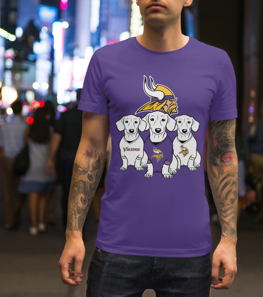 Minnesota Vikings Dachshund  Puppies T-Shirt