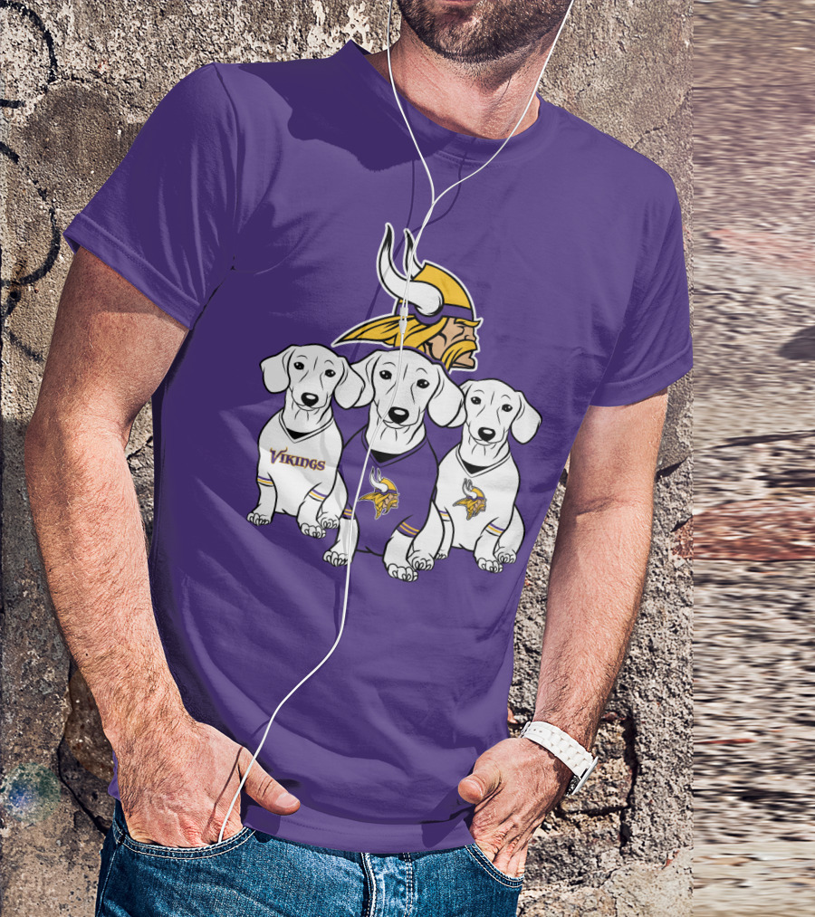 Minnesota Vikings Dachshund  Puppies T-Shirt