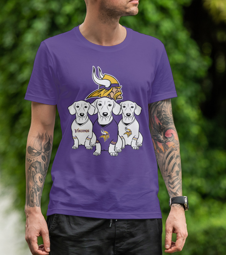 Minnesota Vikings Dachshund  Puppies T-Shirt