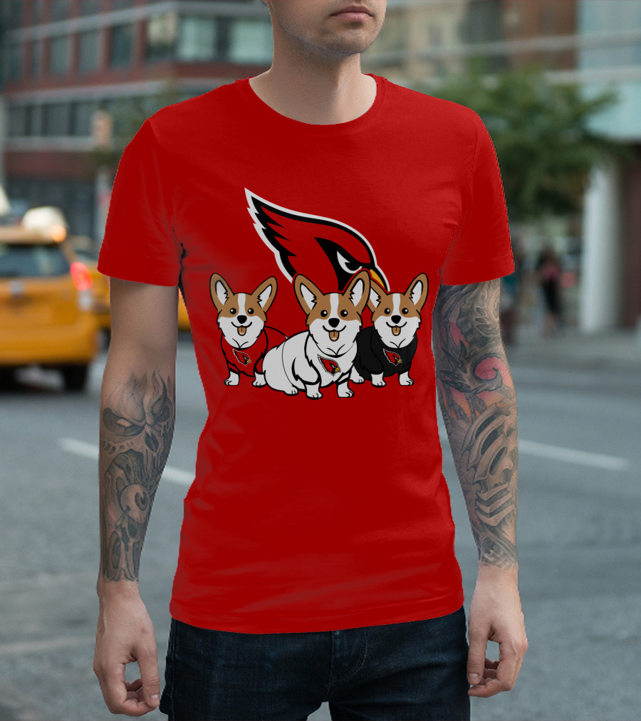 Arizona Cardinals Corgi Trio T-Shirt