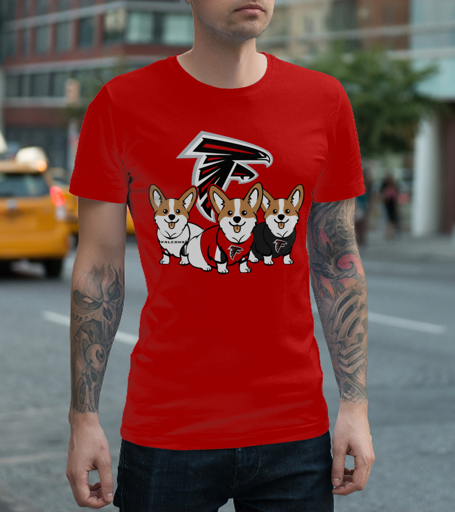 Atlanta Falcons Corgi T-Shirt