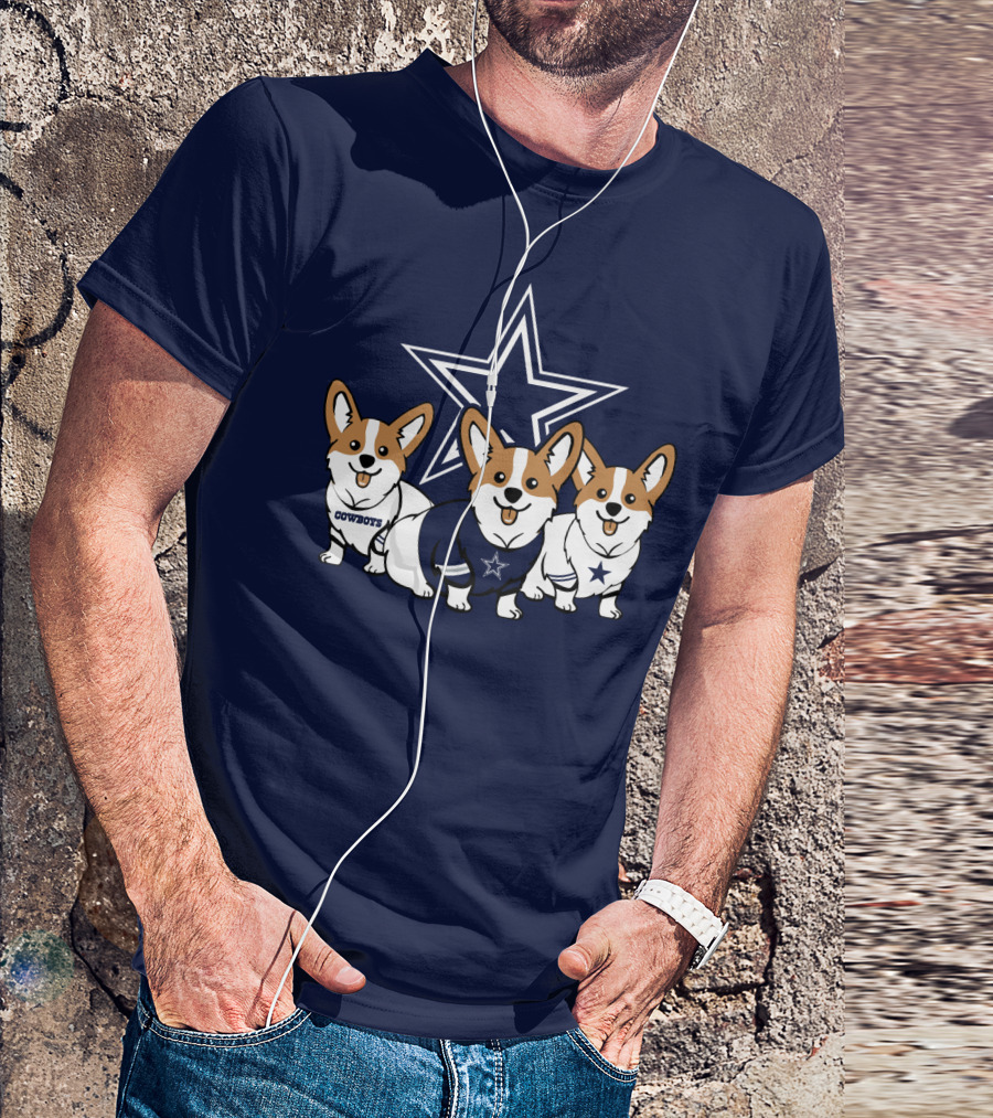 Dallas Cowboys Corgi Trio T-Shirt