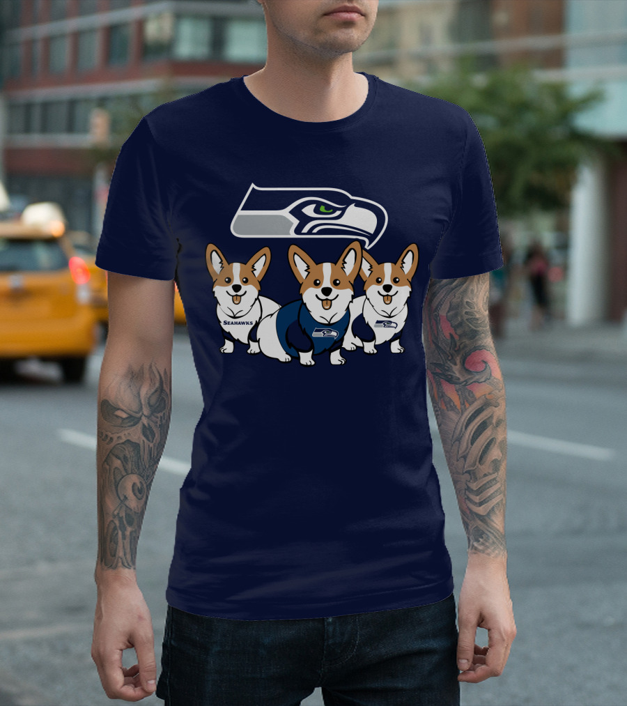 Seattle Seahawks Corgis T-Shirt