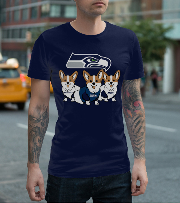 Seattle Seahawks Corgis T-Shirt