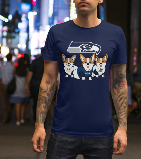 Seattle Seahawks Corgis T-Shirt