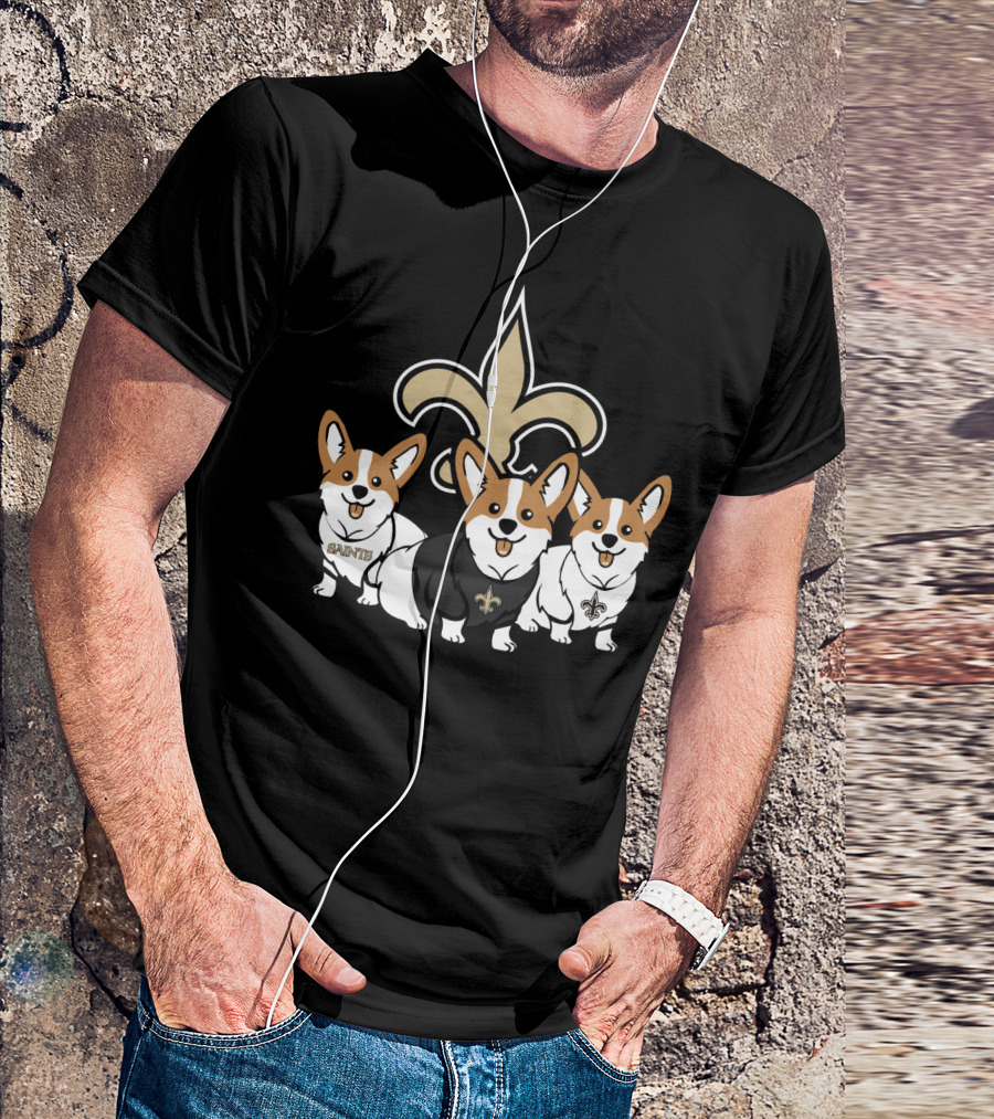 New Orleans Saints Corgi T-Shirt