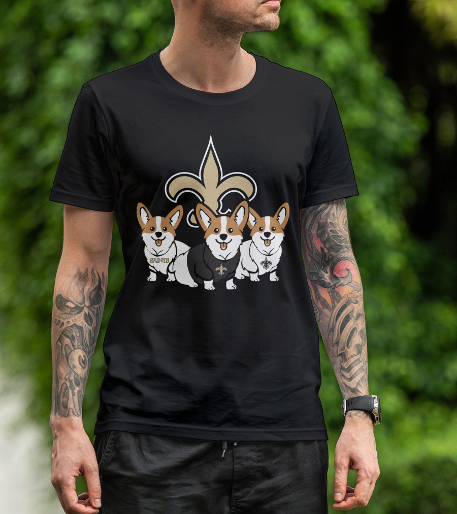  New Orleans Saints Corgi T-Shirt