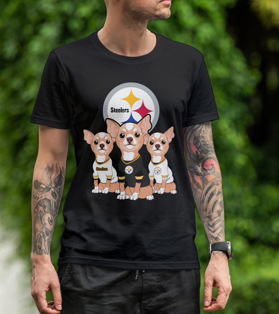 Steelers Chihuahua Trio T-Shirt