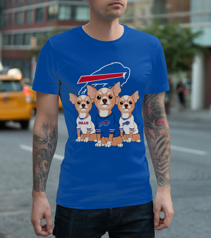 Buffalo Bills Chihuahua Trio T-Shirt
