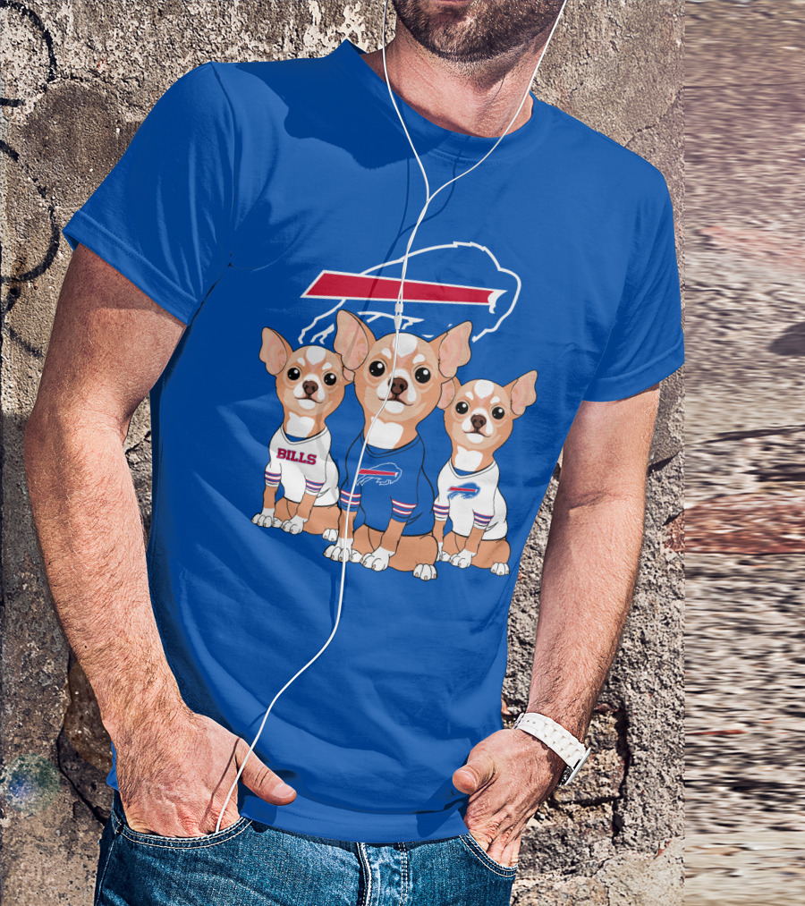 Buffalo Bills Chihuahua Trio T-Shirt
