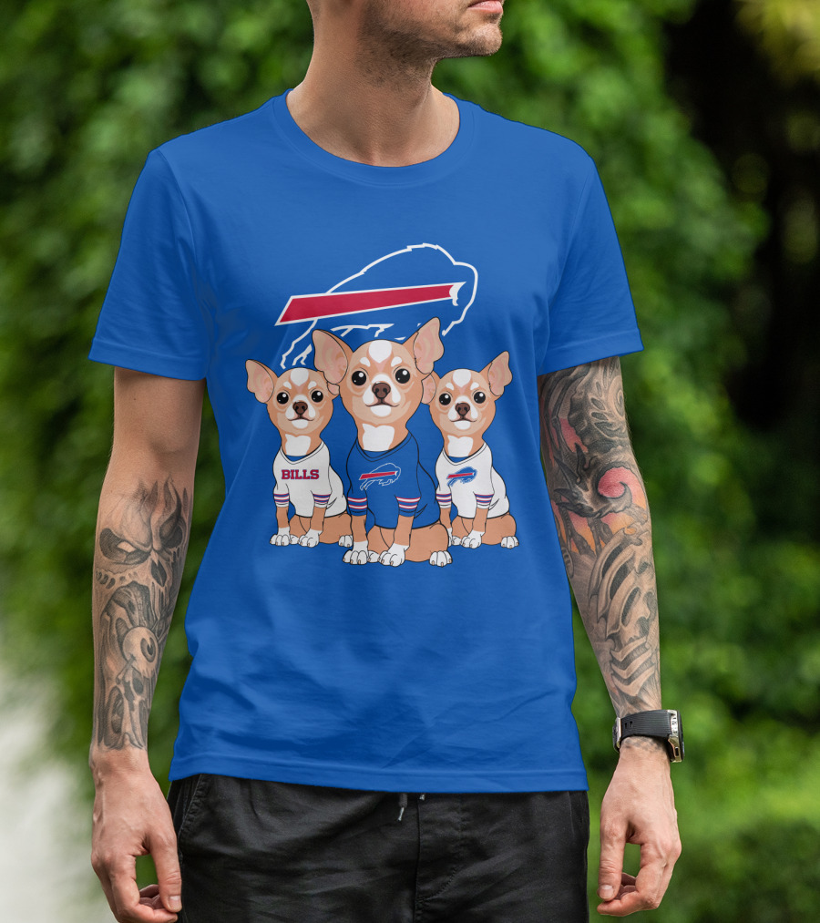 Buffalo Bills Chihuahua Trio T-Shirt
