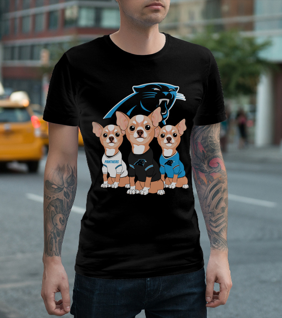 Carolina Panthers Chihuahua T-Shirt