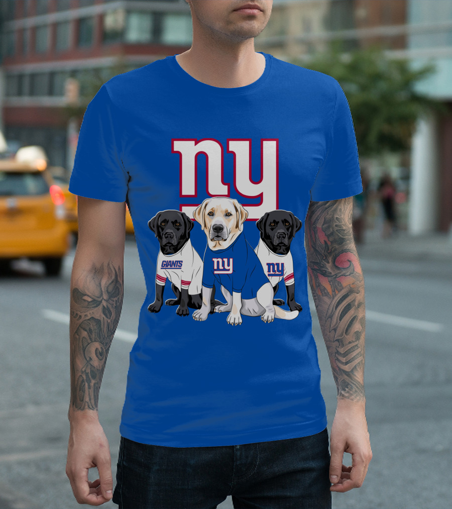 New York Giants Labrador Retriever Dogs T-Shirt